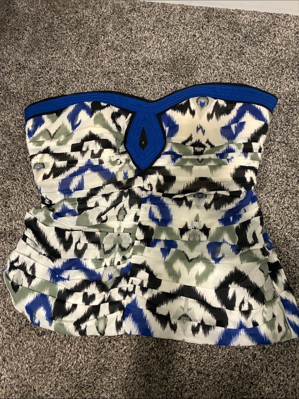 bebe Blue and Black tube top